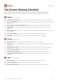 Preview: first page of the Screen Sharing Checklist
